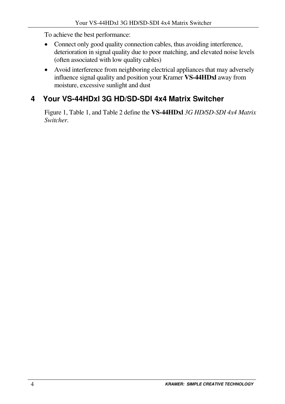 Kramer Electronics VS-44HDxl User Manual | Page 7 / 31