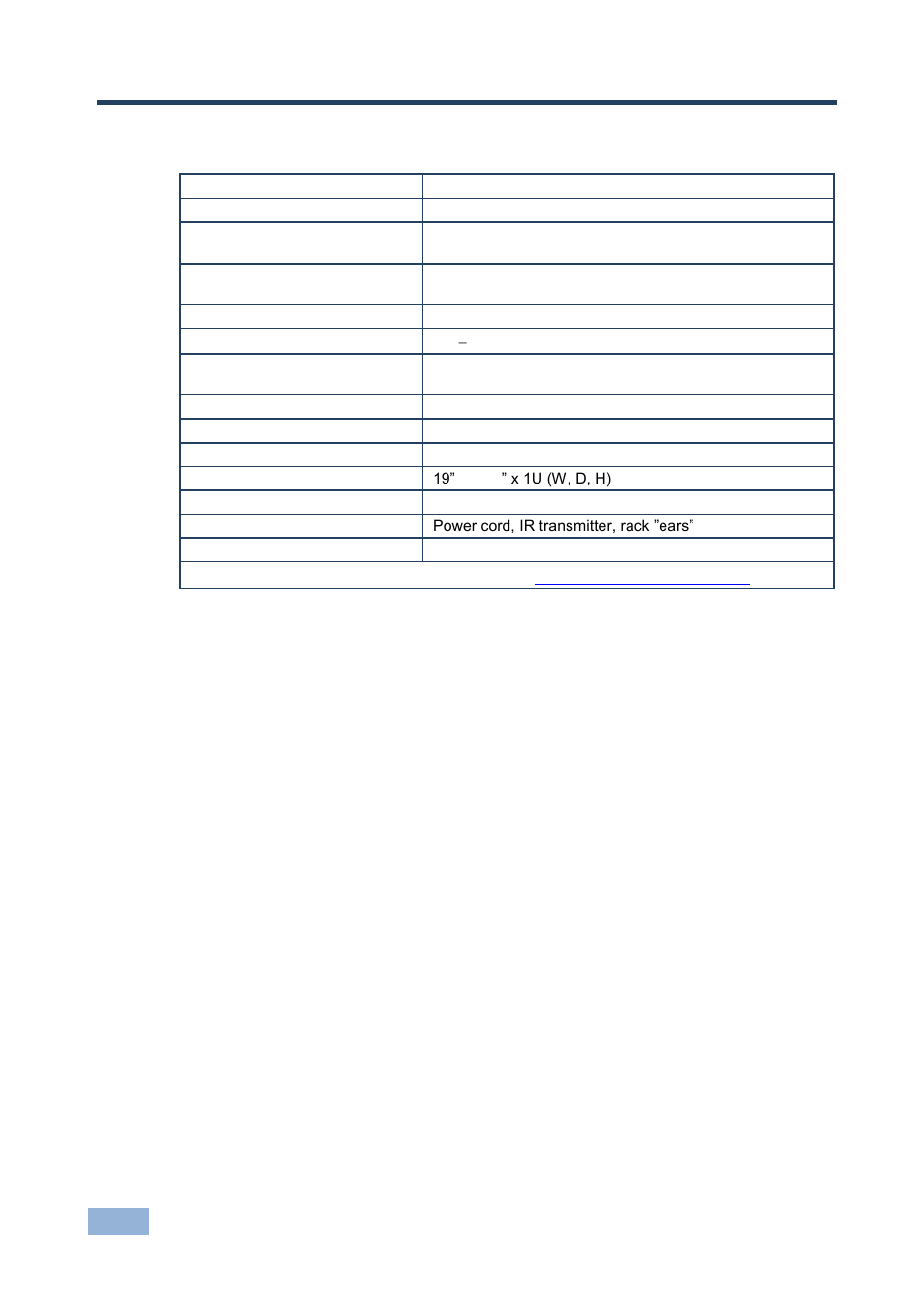 8 technical specifications, Technical specifications, 8technical specifications | Kramer Electronics VS-44HN User Manual | Page 23 / 35
