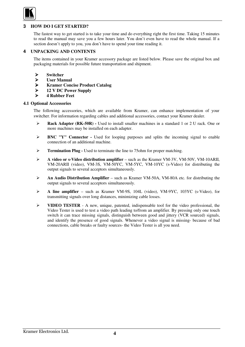 Kramer Electronics VS-55YC User Manual | Page 5 / 16