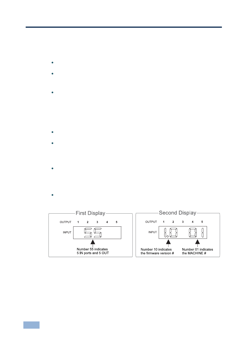 7 operating the vs-5x5, 1 displaying unit characteristics, Operating the vs-5x5 | Displaying unit characteristics, Figure 11: vs-5x5 unit characteristics, 7operating the vs-5x5 | Kramer Electronics VS-5x5 User Manual | Page 17 / 35