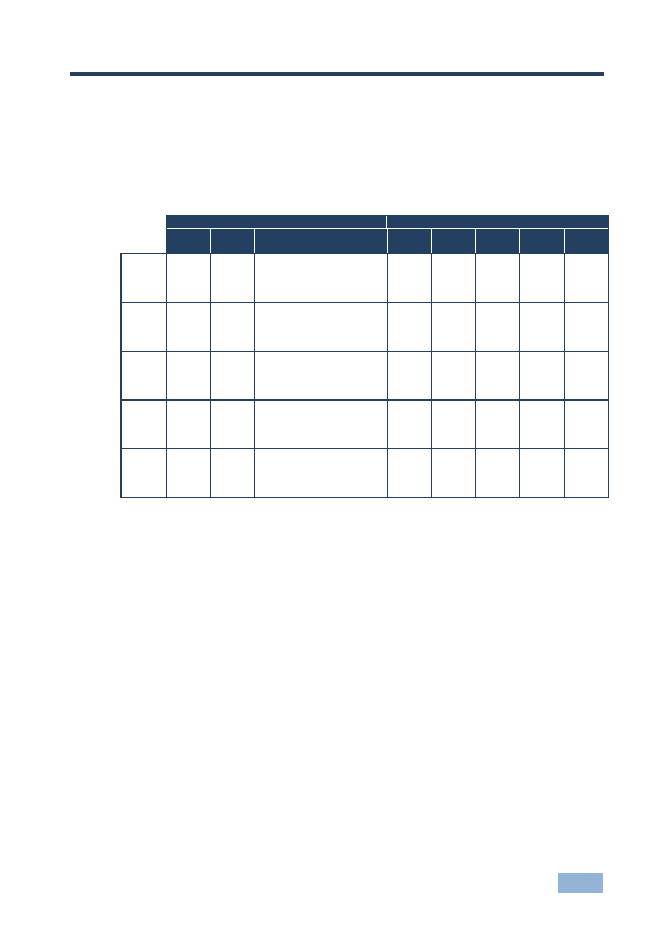 9 table of hex codes for serial communication, Table of hex codes for serial communication, 9table of hex codes for serial communication | Kramer Electronics VS-5x5 User Manual | Page 24 / 35