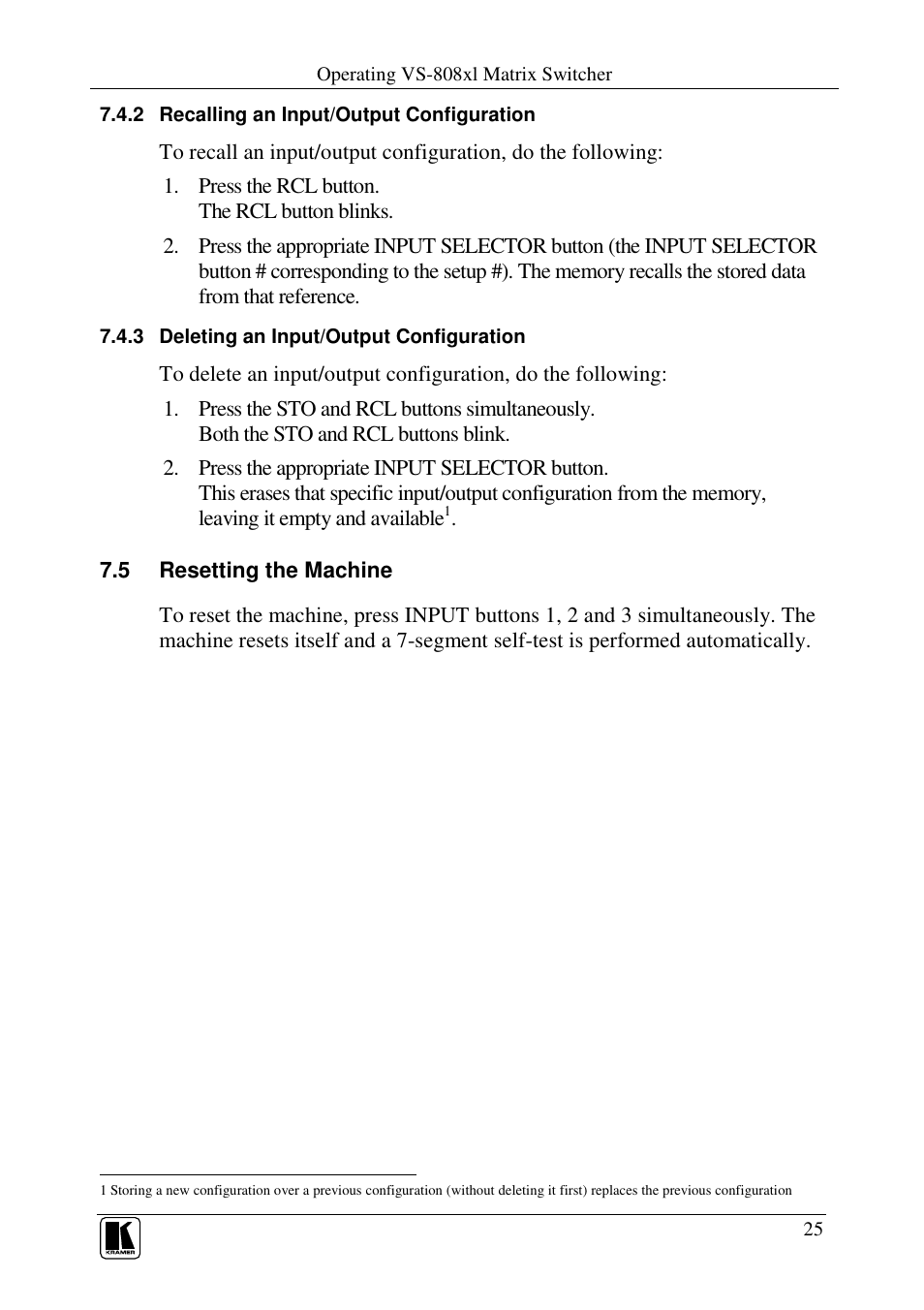 Kramer Electronics VS-848 User Manual | Page 28 / 39