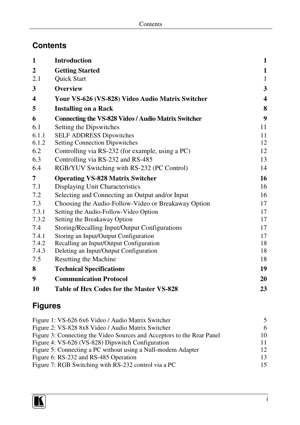 Kramer Electronics VS-626 User Manual | Page 2 / 28