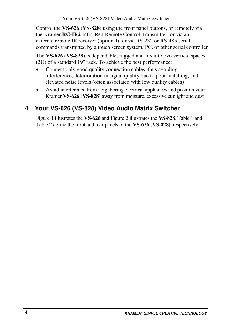 Kramer Electronics VS-626 User Manual | Page 7 / 28