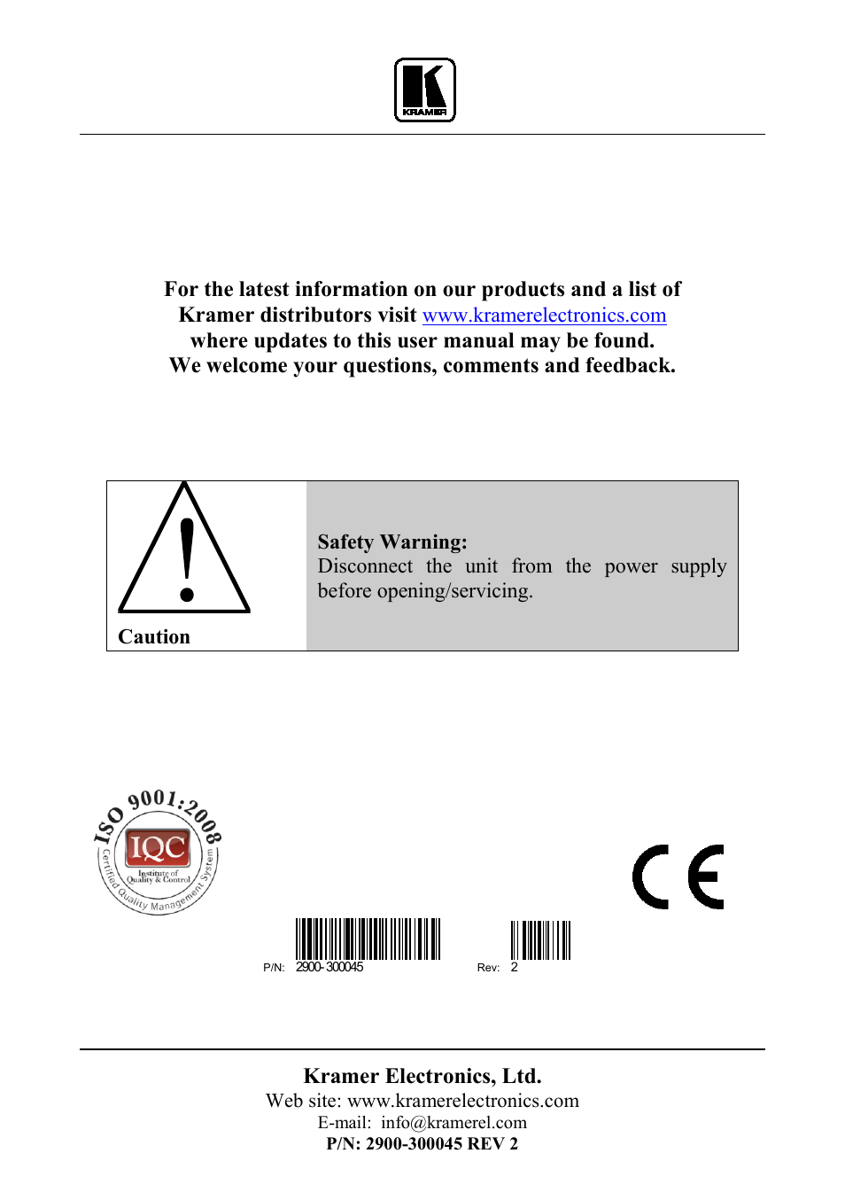 Kramer Electronics VS-6464DN User Manual | Page 48 / 48