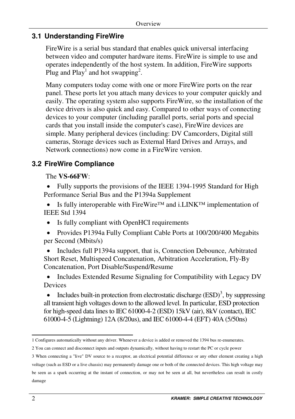 Kramer Electronics VS-66FW User Manual | Page 6 / 31
