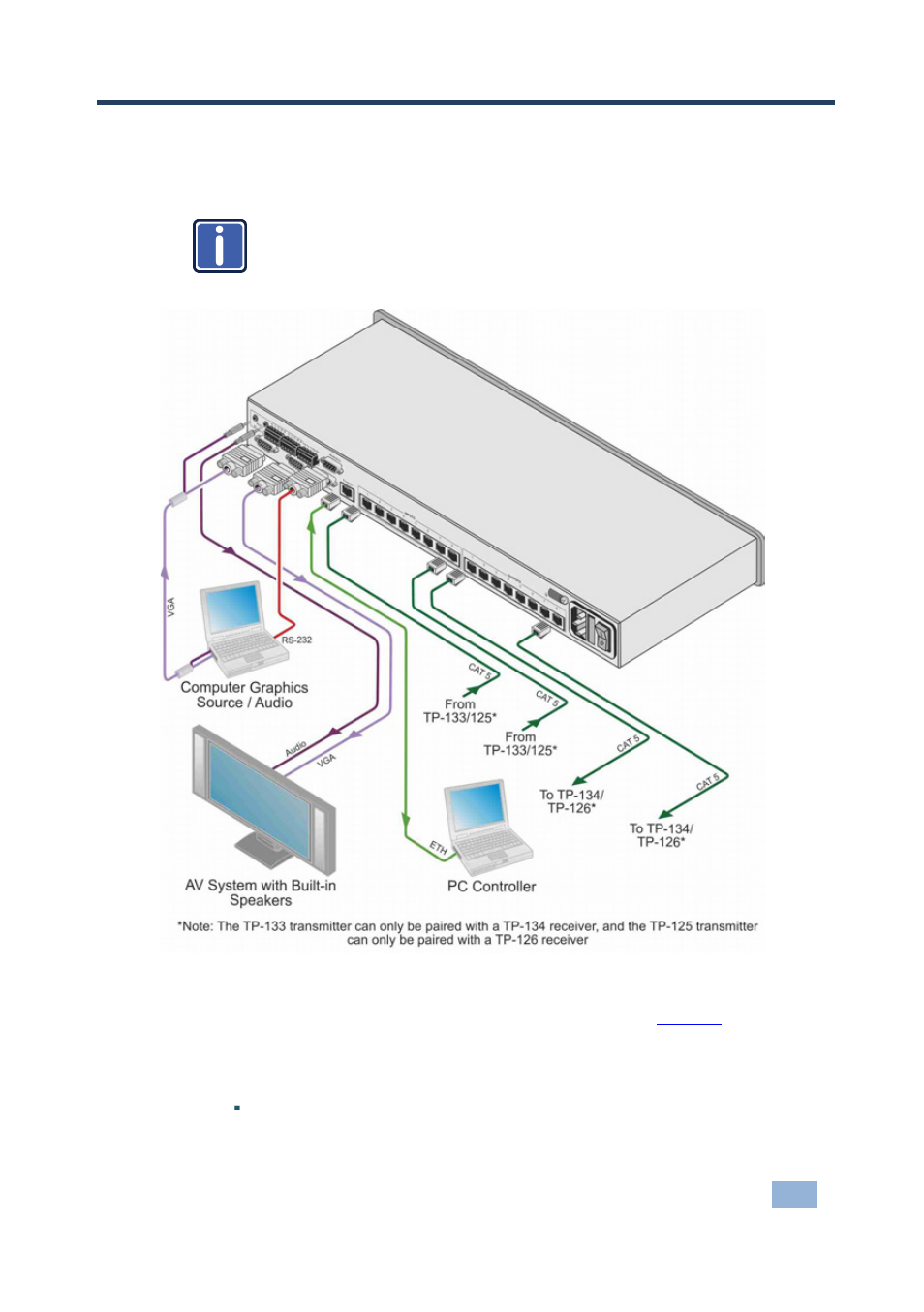 6 connecting the vs-808tp, Connecting the vs-808tp, 6connecting the vs-808tp | Kramer Electronics VS-808TP User Manual | Page 11 / 33