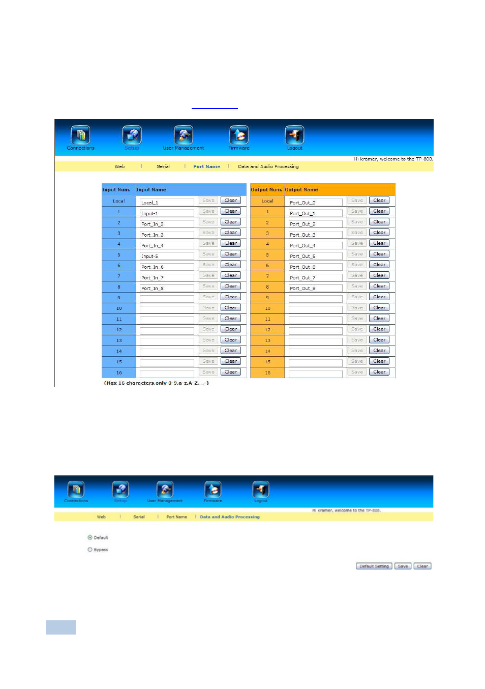 On 8.3.3, On 8.3.4 | Kramer Electronics VS-808TP User Manual | Page 26 / 33