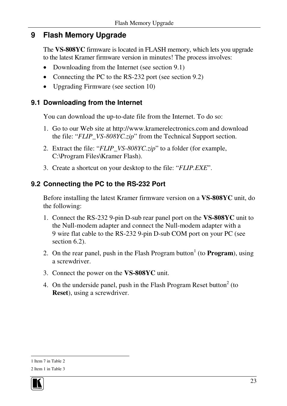 Kramer Electronics VS-808YC User Manual | Page 26 / 38