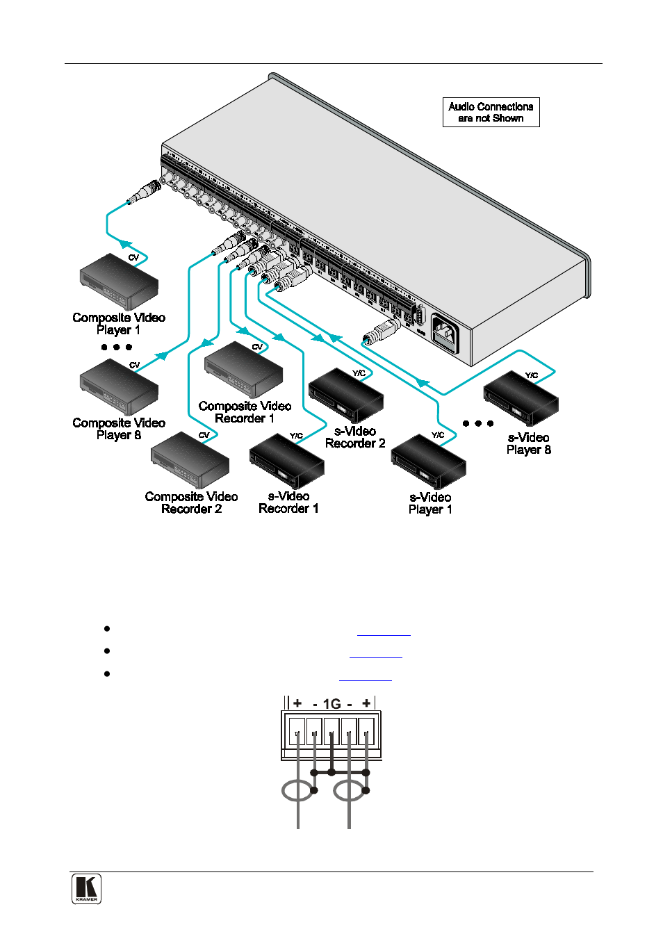 Figure 2, Balanced or unbalanced (see section, Not shown in | Kramer Electronics VS-812 User Manual | Page 10 / 26