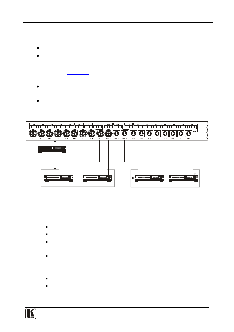 2 switching and distributing, Switching and distributing, Figure 16: switching and distributing | Figure 16 | Kramer Electronics VS-812 User Manual | Page 22 / 26