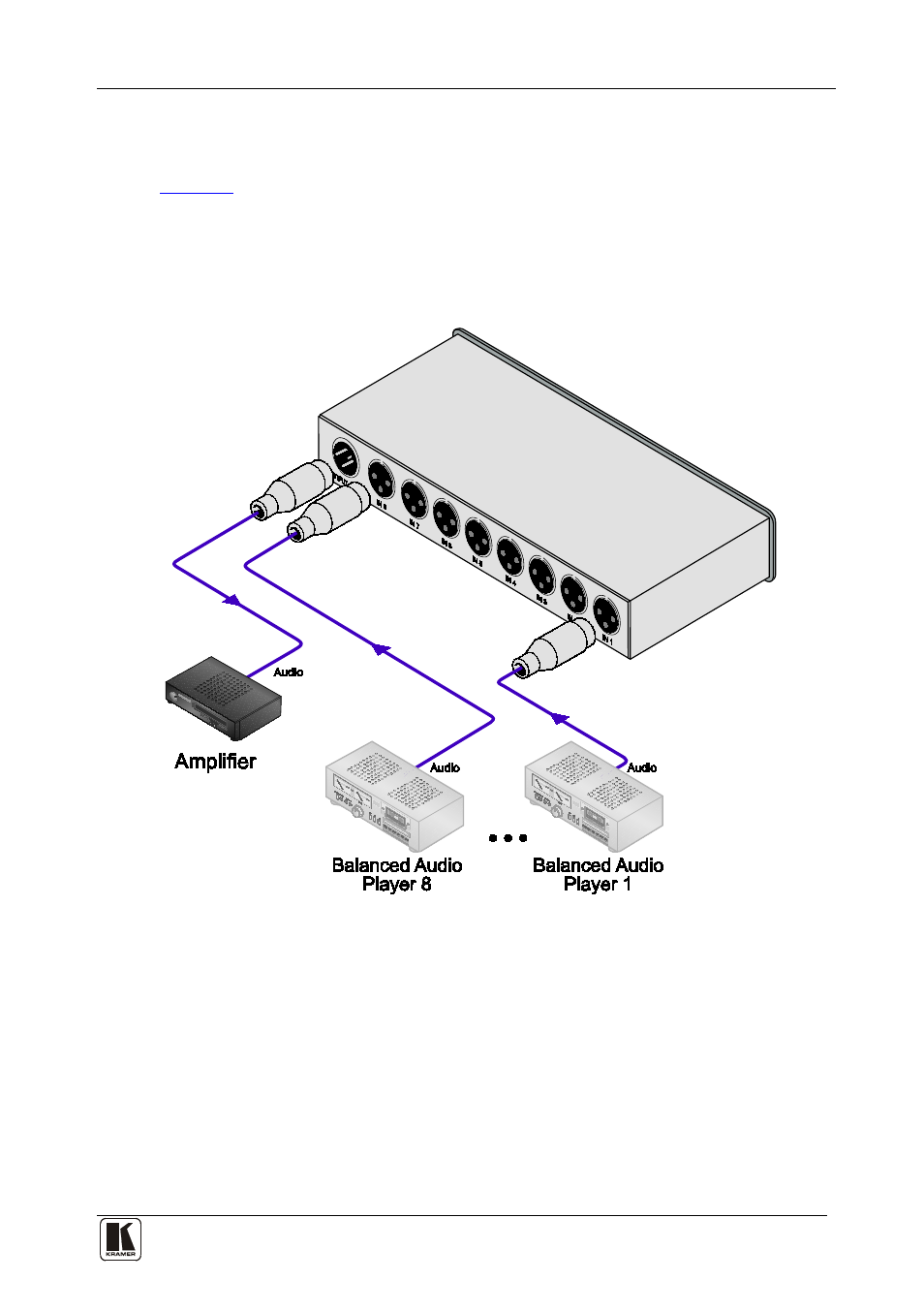 2 connecting a vs-81x balanced audio switcher, Connecting a vs-81x balanced audio switcher | Kramer Electronics VS-81AV User Manual | Page 11 / 14