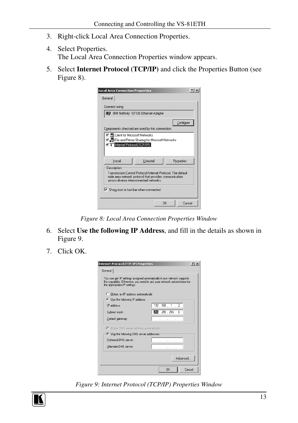 Kramer Electronics VS-81ETH User Manual | Page 16 / 41