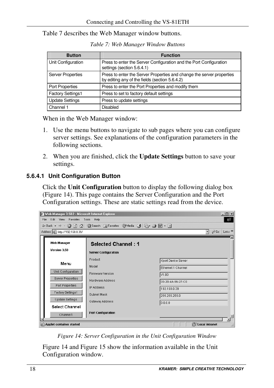 Kramer Electronics VS-81ETH User Manual | Page 21 / 41