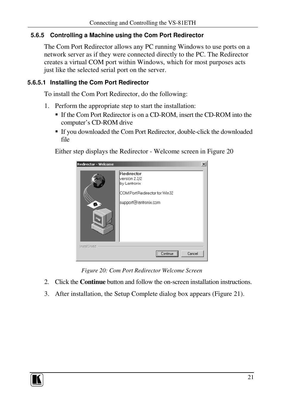 Kramer Electronics VS-81ETH User Manual | Page 24 / 41