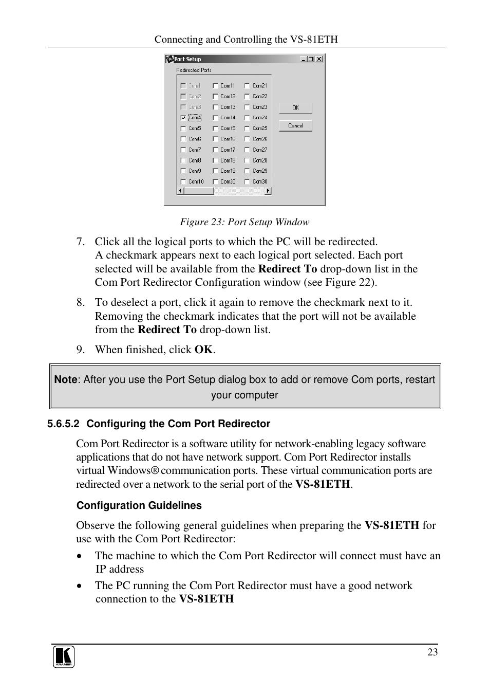 Kramer Electronics VS-81ETH User Manual | Page 26 / 41