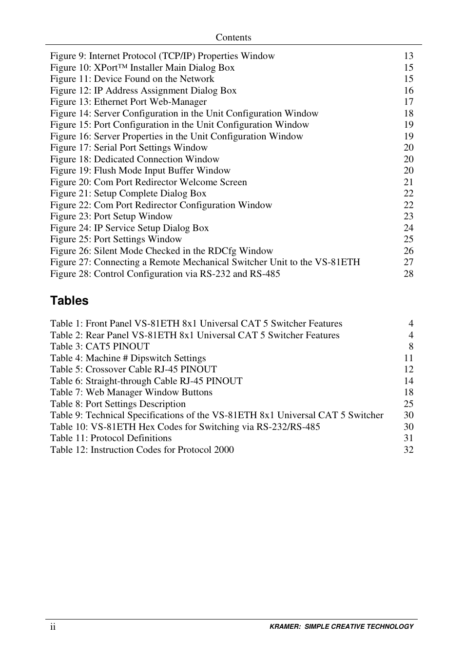 Kramer Electronics VS-81ETH User Manual | Page 3 / 41