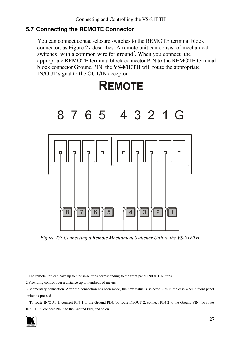 Kramer Electronics VS-81ETH User Manual | Page 30 / 41
