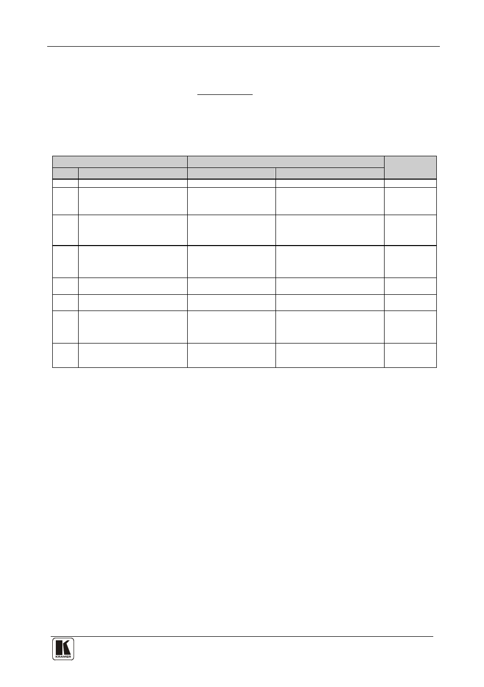 Table 5: instruction codes for protocol 2000, Kramer protocol 2000 | Kramer Electronics VS-81HD User Manual | Page 22 / 25