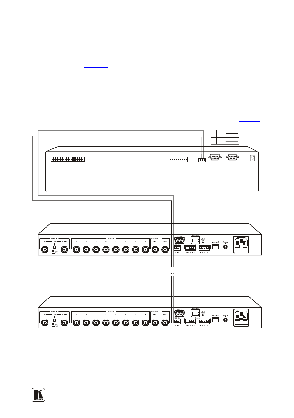 3 controlling via the rs485 port, 4 factory reset, Controlling via the rs-485 port | Factory reset, Connecting your vs-81hdxl 8x1 hd/sd-sdi switcher | Kramer Electronics VS-81HDxl User Manual | Page 15 / 25