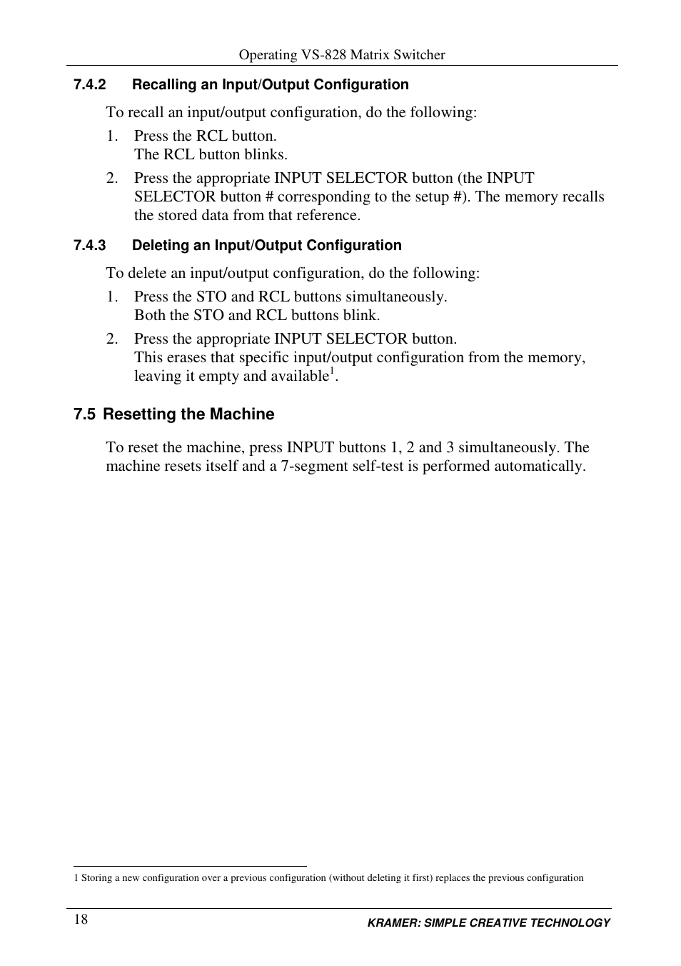 Kramer Electronics VS-828 User Manual | Page 21 / 28