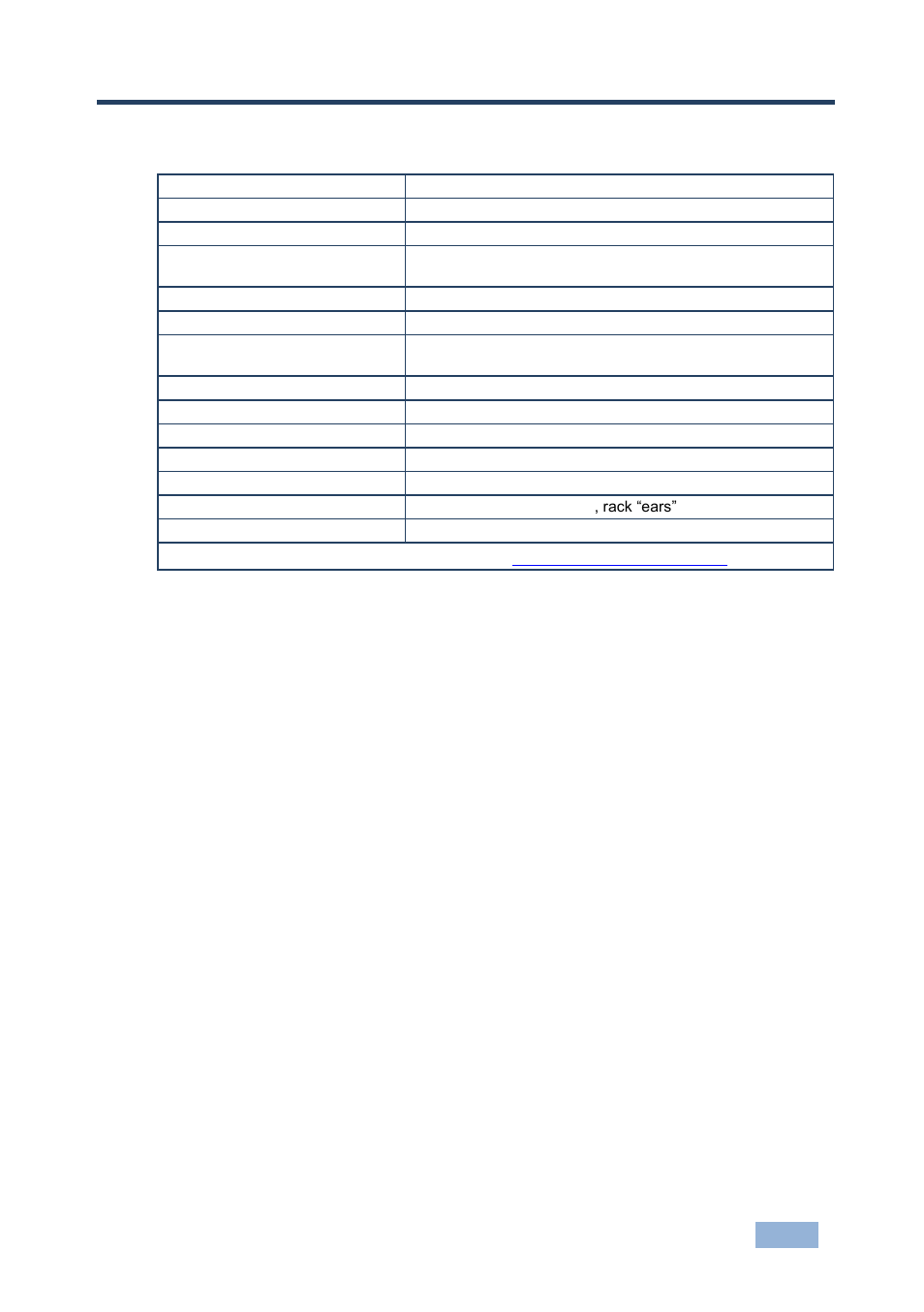 7 technical specifications, Technical specifications, 7technical specifications | Kramer Electronics VS-84HDCPxl User Manual | Page 24 / 30