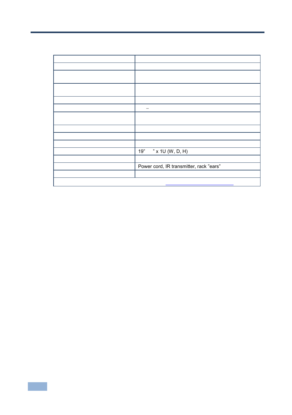 7 technical specifications, Technical specifications, 7technical specifications | Kramer Electronics VS-84HN User Manual | Page 23 / 36