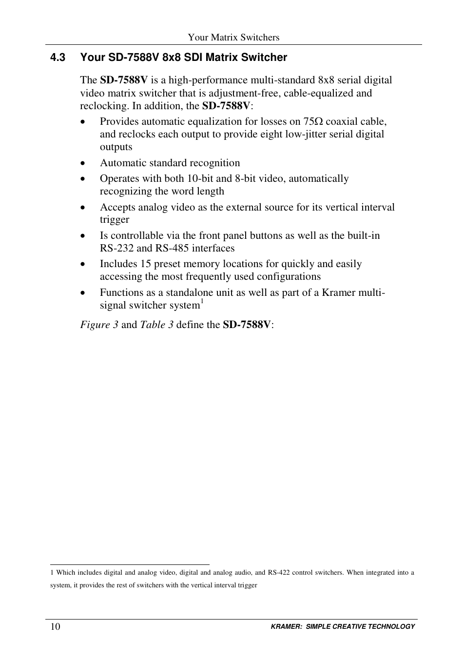 Kramer Electronics VS-88V User Manual | Page 13 / 30