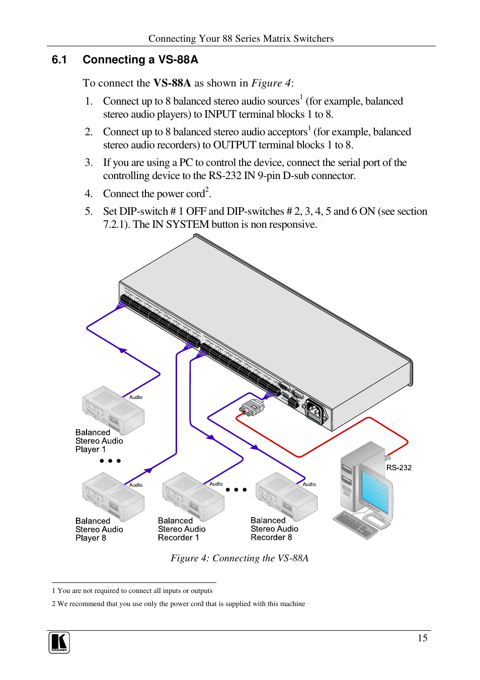 Kramer Electronics VS-88V User Manual | Page 18 / 30