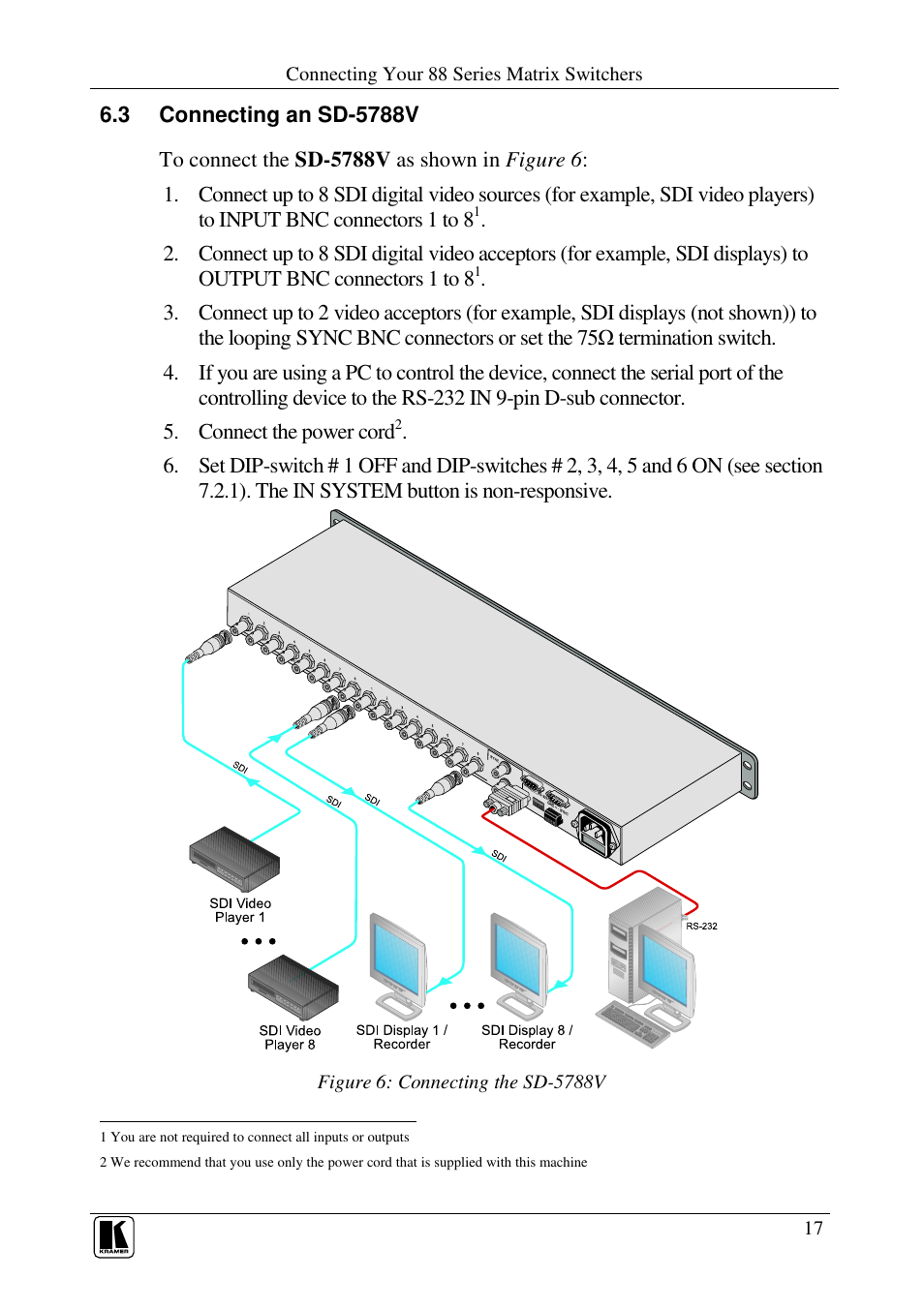 Kramer Electronics VS-88V User Manual | Page 20 / 30