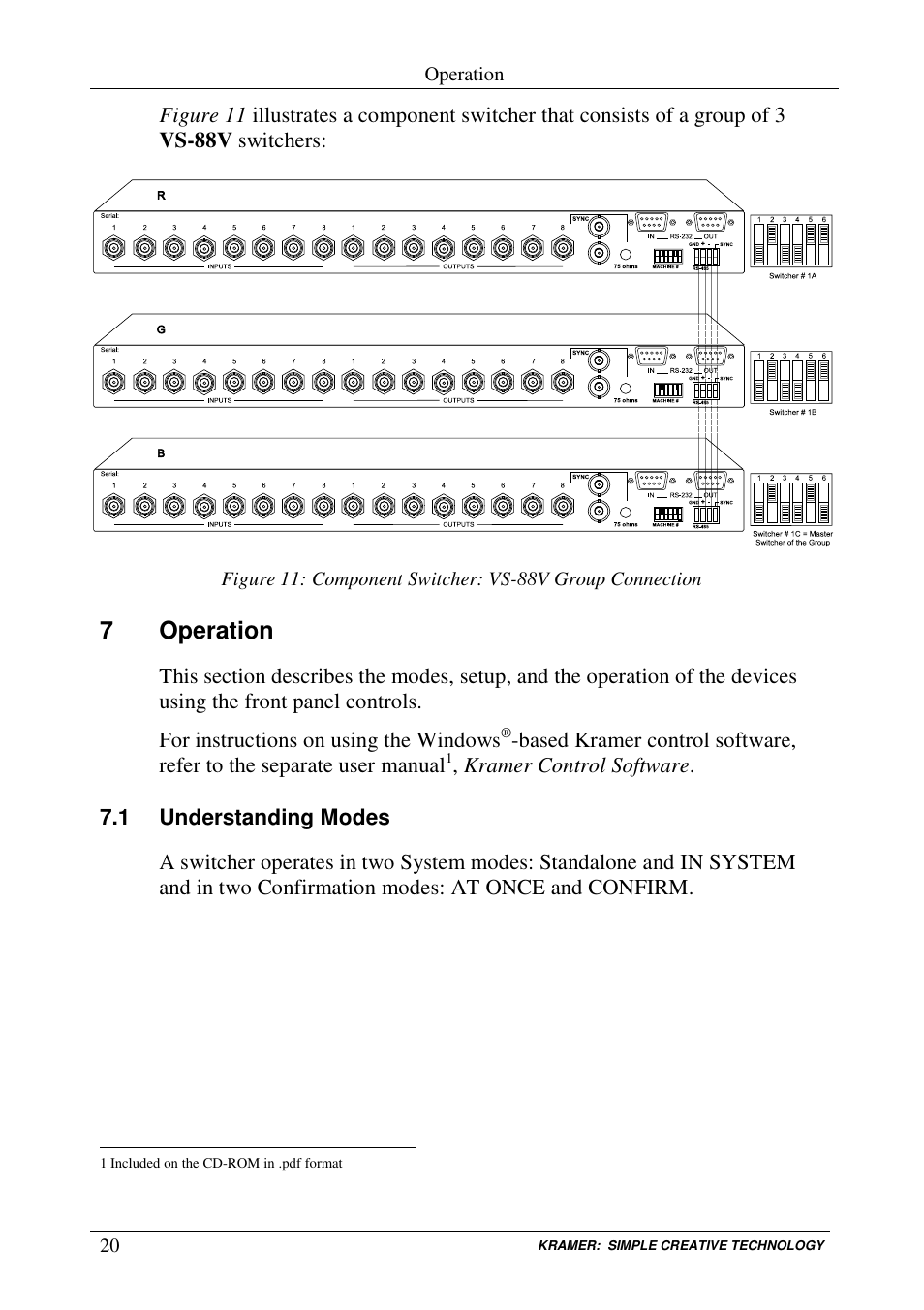 7operation | Kramer Electronics VS-88V User Manual | Page 23 / 30