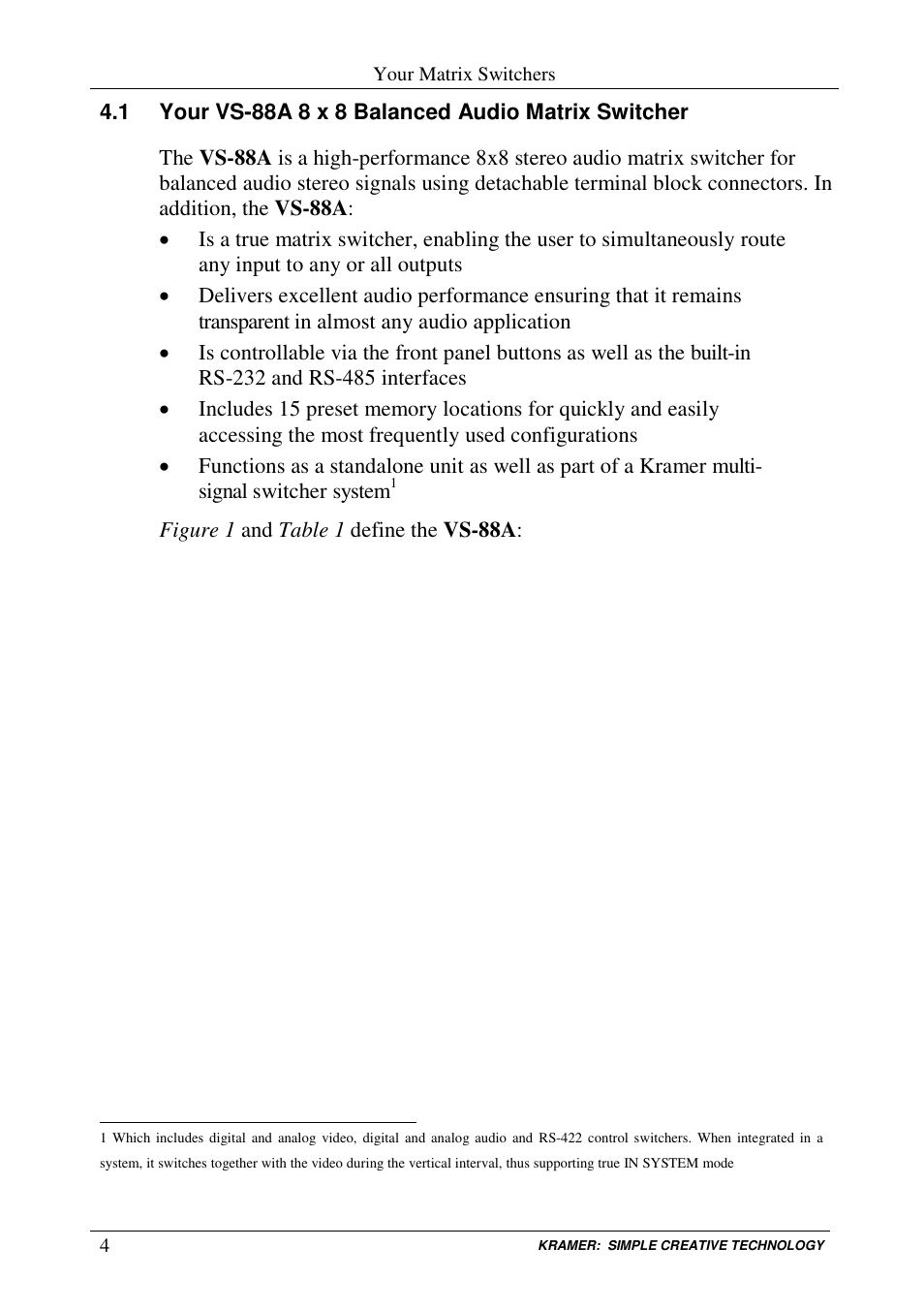 Kramer Electronics VS-88V User Manual | Page 7 / 30