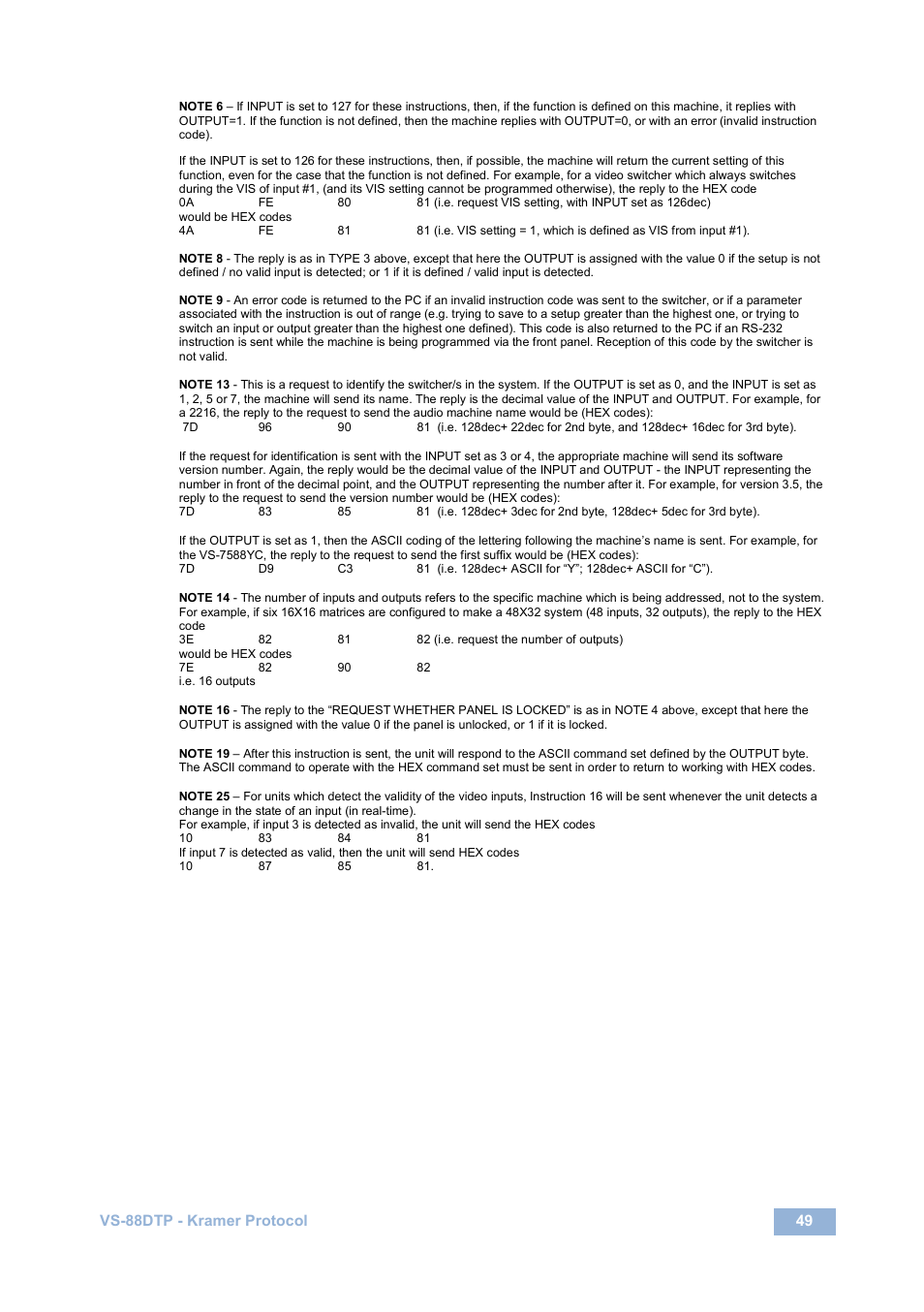 Kramer Electronics VS-88DTP User Manual | Page 53 / 55