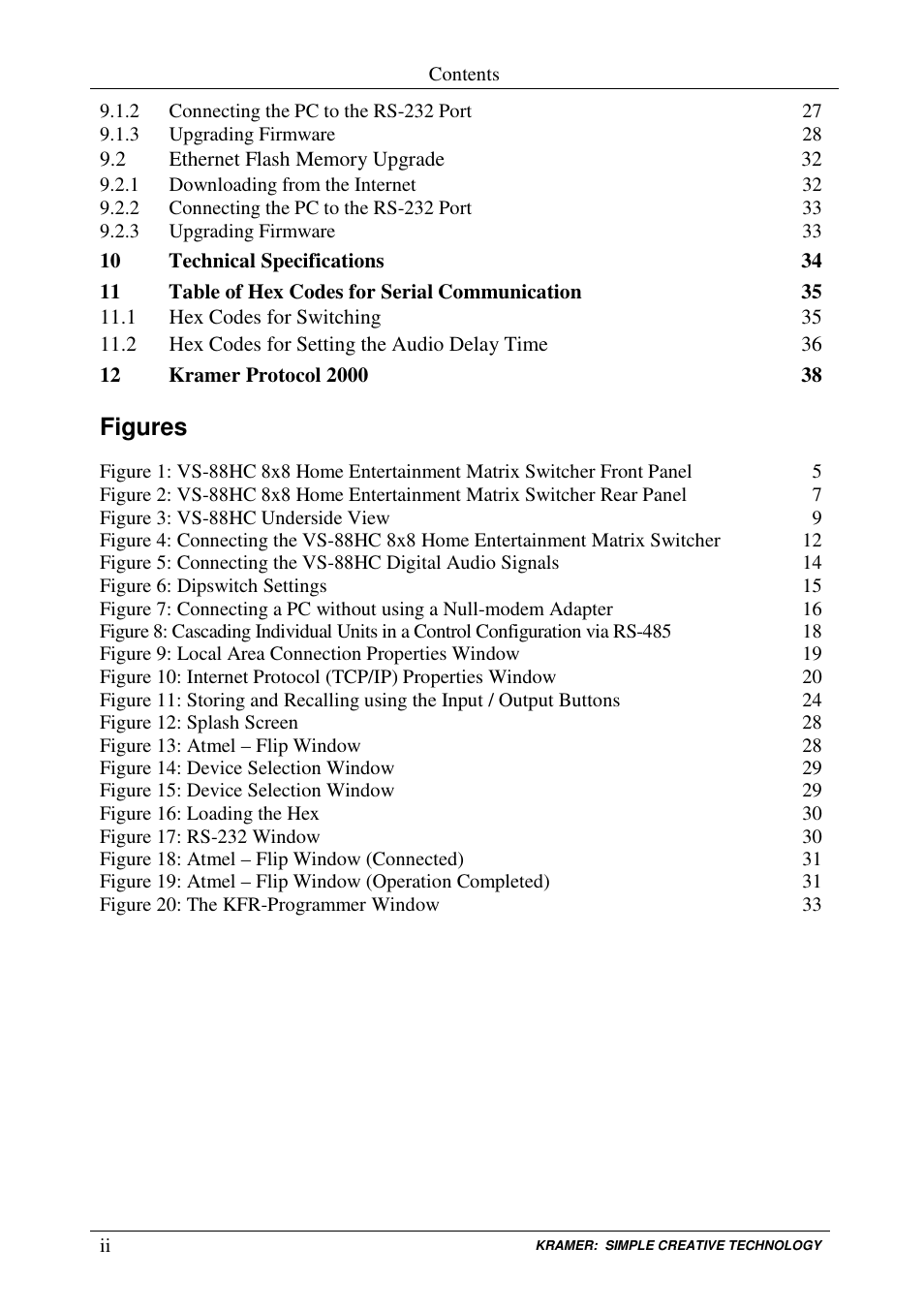 Kramer Electronics VS-88HC User Manual | Page 3 / 49