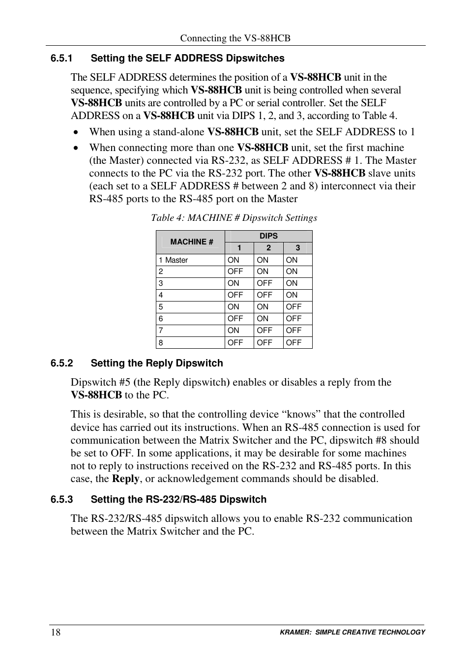 Kramer Electronics VS-88HCB User Manual | Page 21 / 36