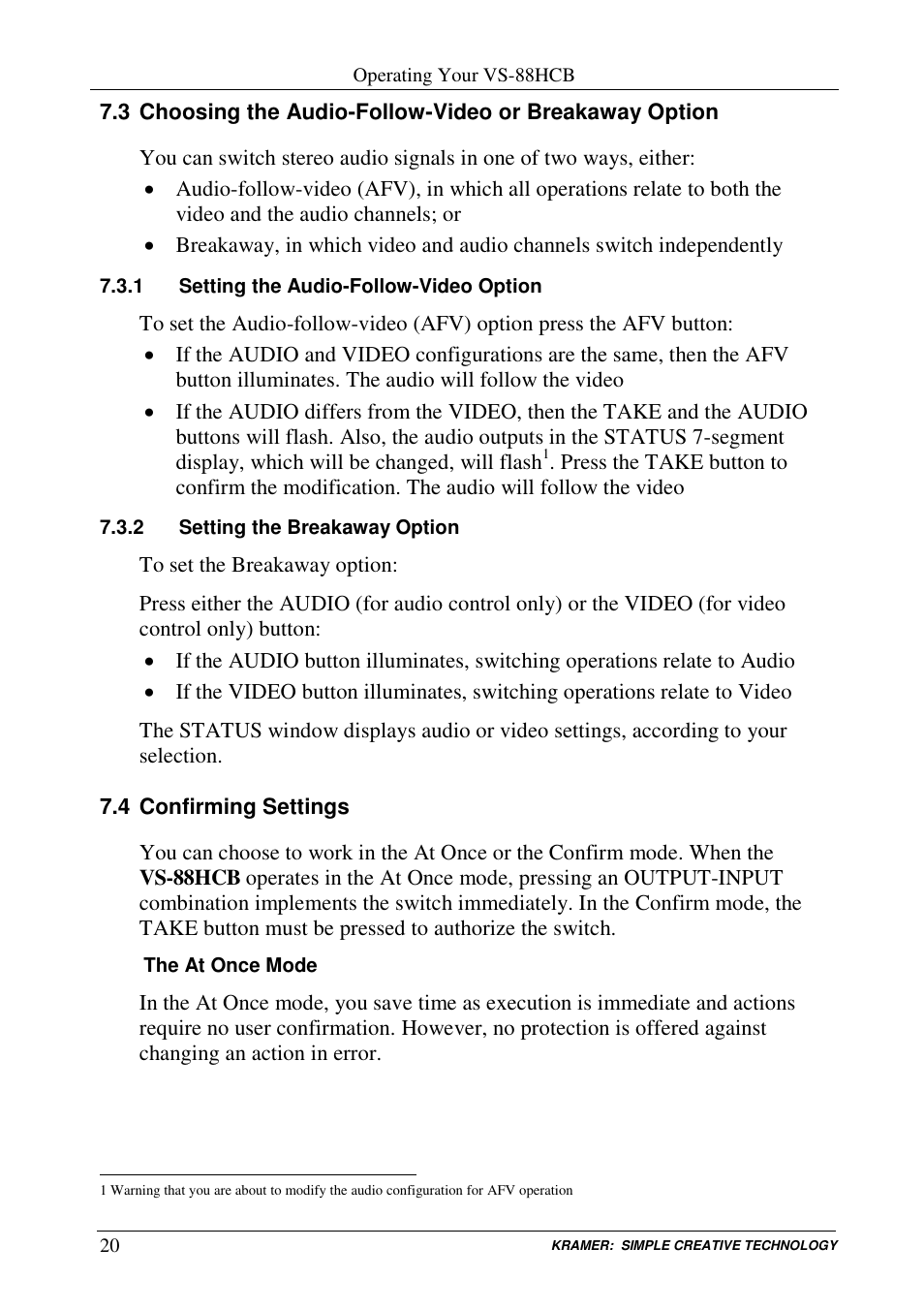 Kramer Electronics VS-88HCB User Manual | Page 23 / 36