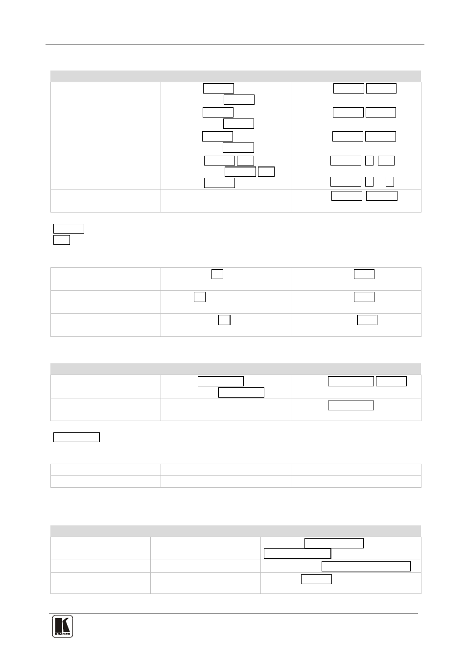 4 preset commands, 5 operation commands, 6 machine information commands | Preset commands, Operation commands, Machine information commands, Kramer protocol 3000 | Kramer Electronics VS-88HD User Manual | Page 37 / 44