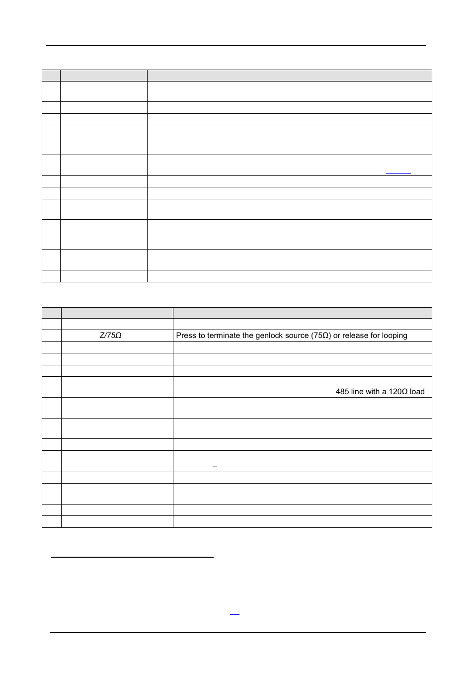 Table 1, Table 2 | Kramer Electronics VS-88HDxl User Manual | Page 10 / 43