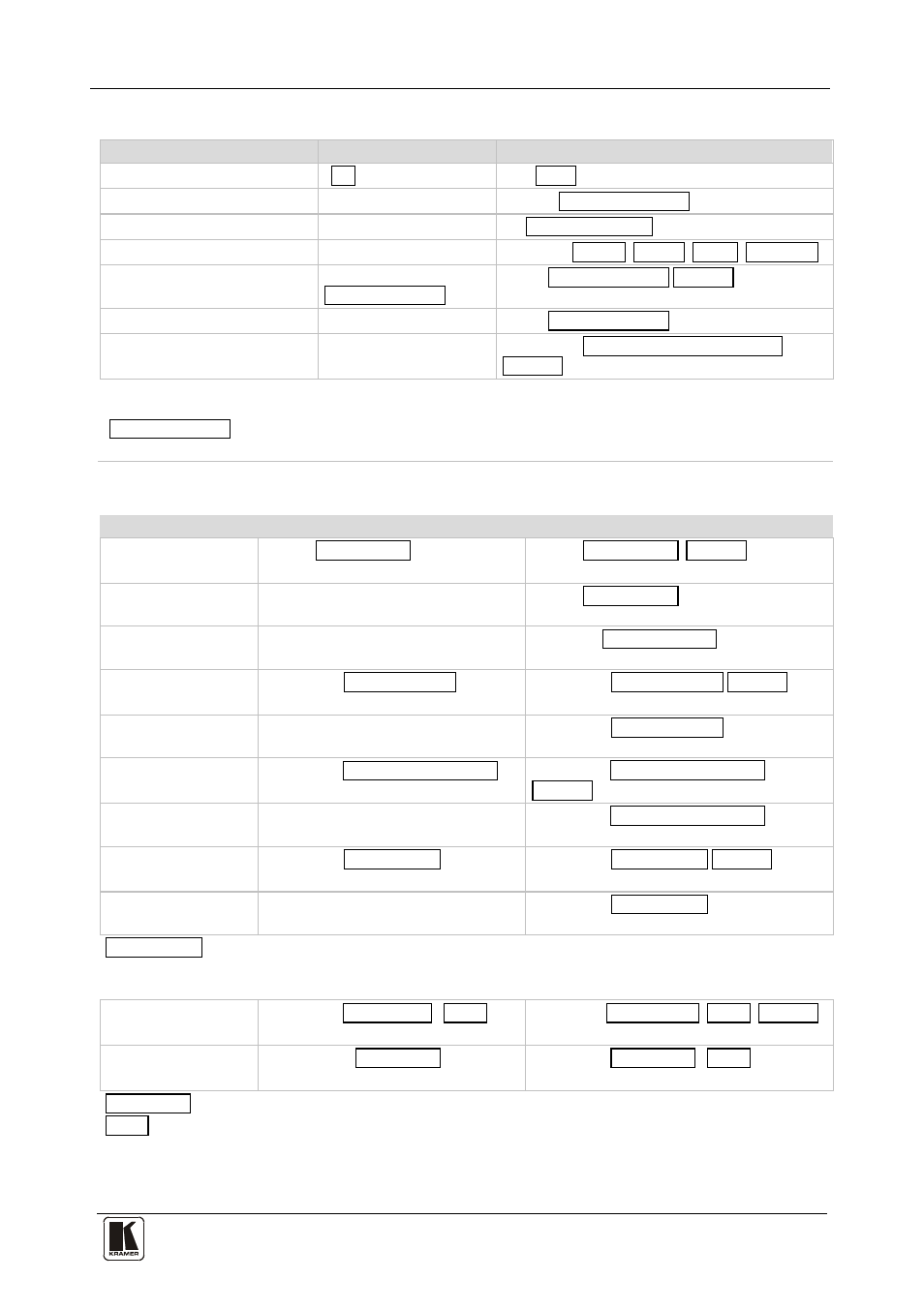 7 identification commands, 8 network setting commands, Identification commands | Network setting commands, Kramer protocol 3000 | Kramer Electronics VS-88HDxl User Manual | Page 37 / 43