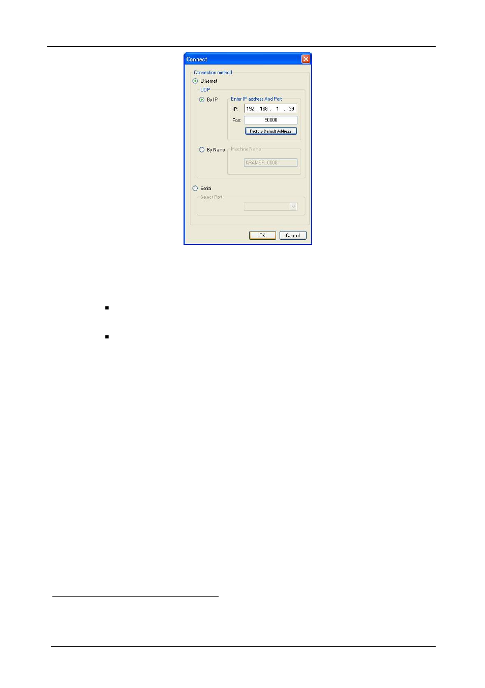 Figure 6: connect screen | Kramer Electronics VS-88SDI User Manual | Page 20 / 42