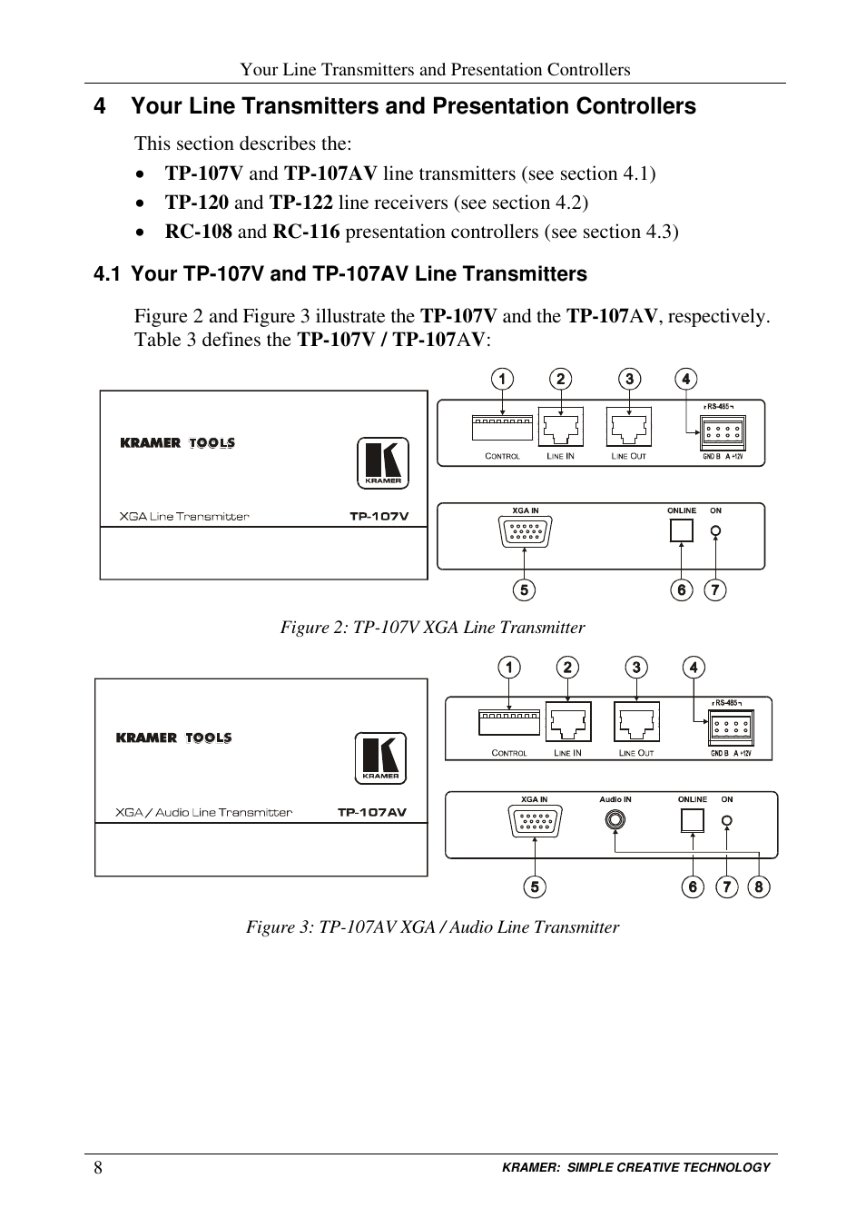 Kramer Electronics TP-107AV User Manual | Page 11 / 32