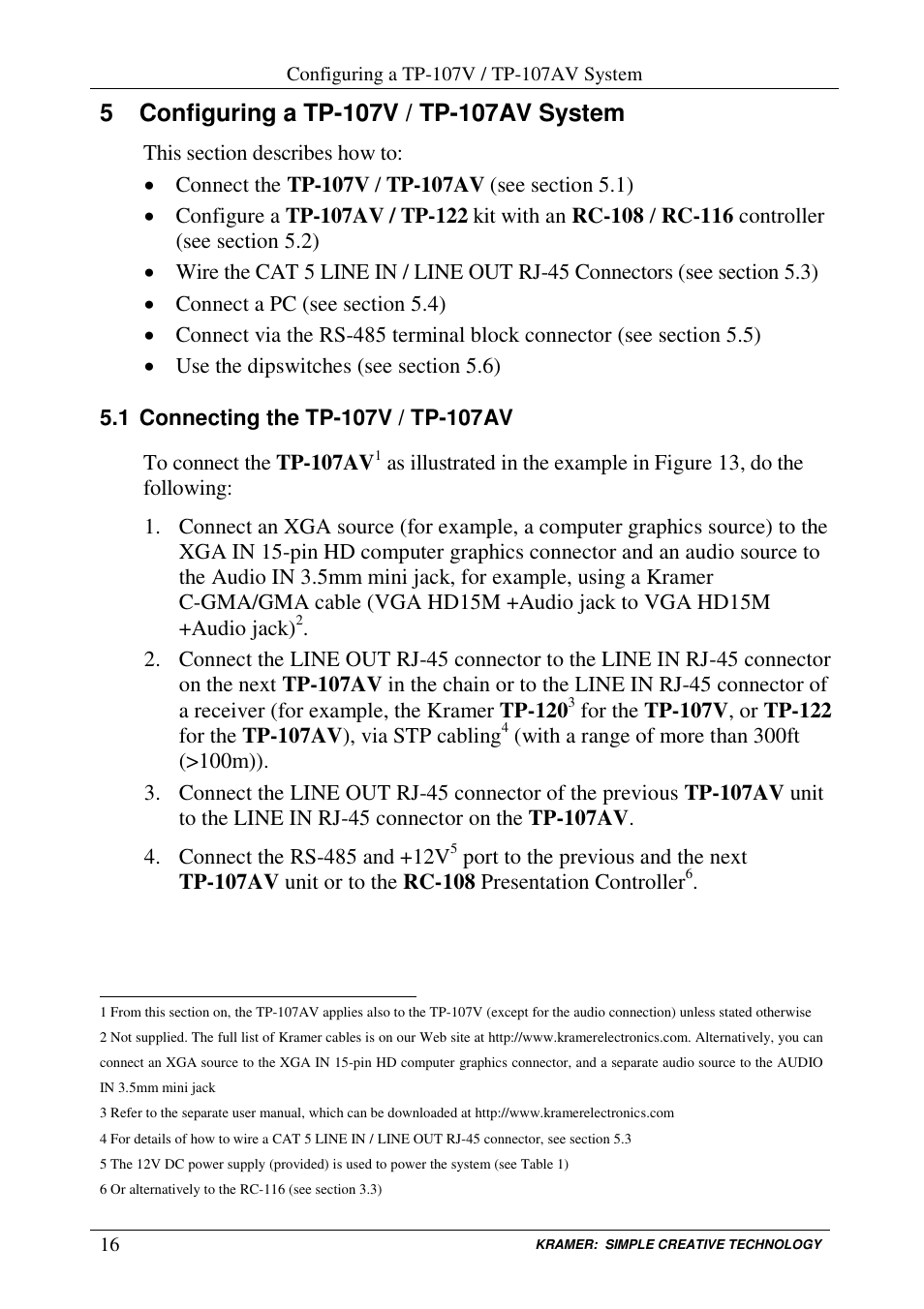 Kramer Electronics TP-107AV User Manual | Page 19 / 32