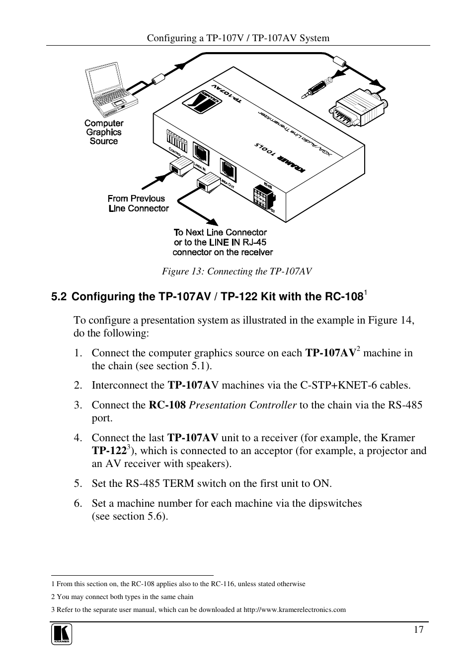 Kramer Electronics TP-107AV User Manual | Page 20 / 32