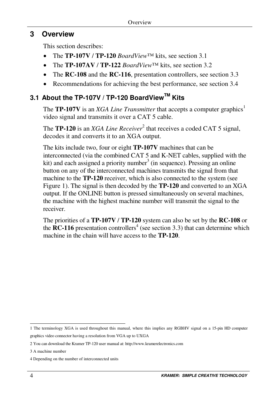 3 overview | Kramer Electronics TP-107AV User Manual | Page 7 / 32