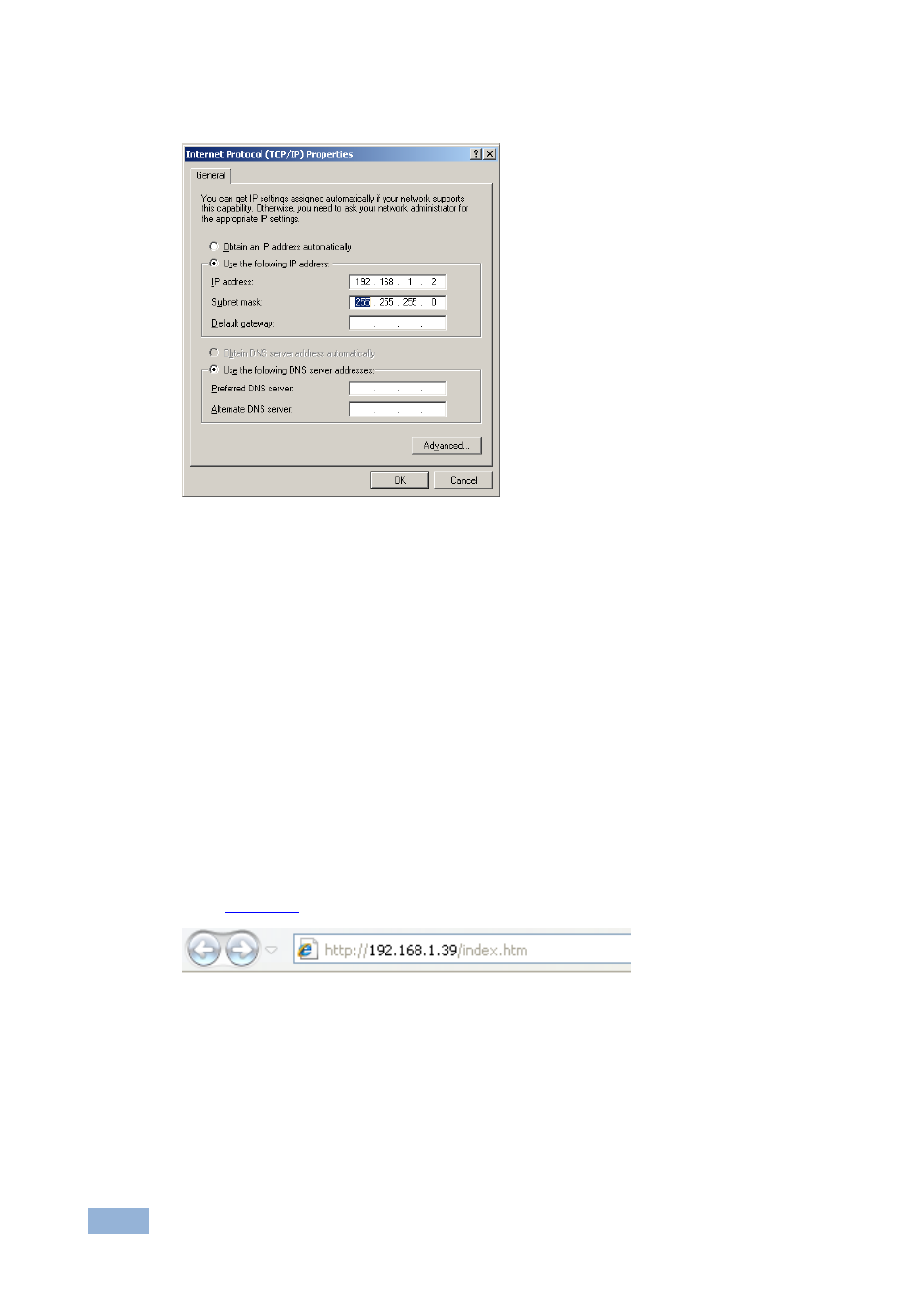 Figure 15: web browser address bar, Figure 14 | Kramer Electronics VP-790 User Manual | Page 35 / 47