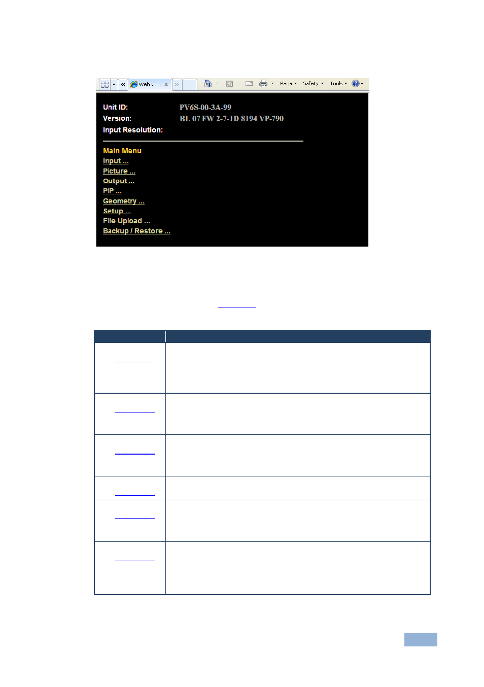 Figure 16: web browser address bar | Kramer Electronics VP-790 User Manual | Page 36 / 47