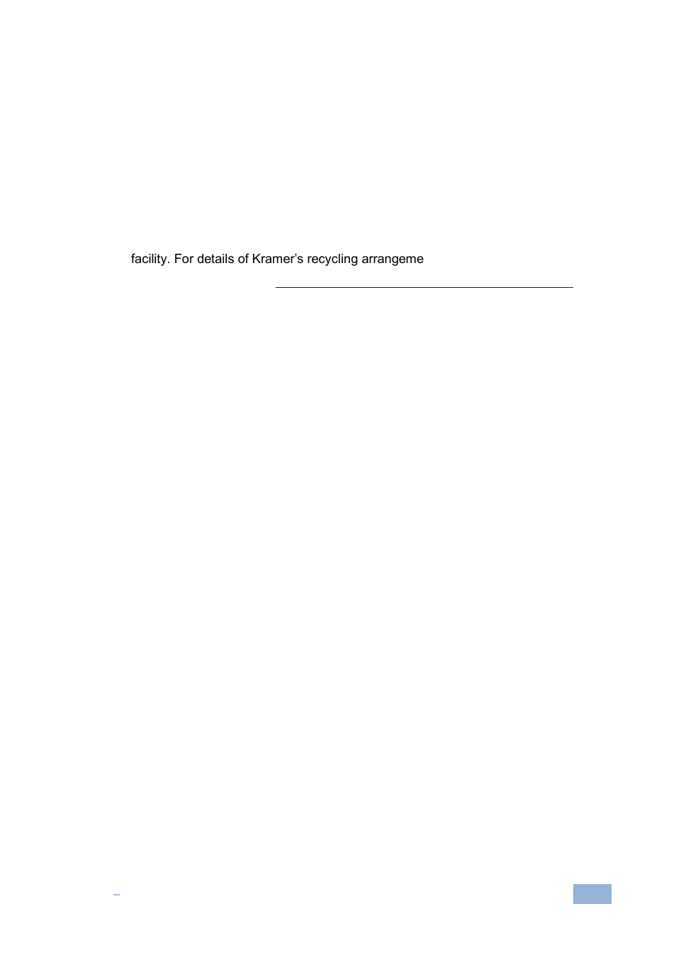 3 recycling kramer products, Recycling kramer products | Kramer Electronics VP-790 User Manual | Page 8 / 47