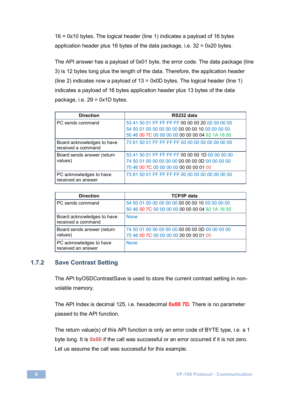 2 save contrast setting, On 1.7.2 | Kramer Electronics VP-790 User Manual | Page 10 / 126