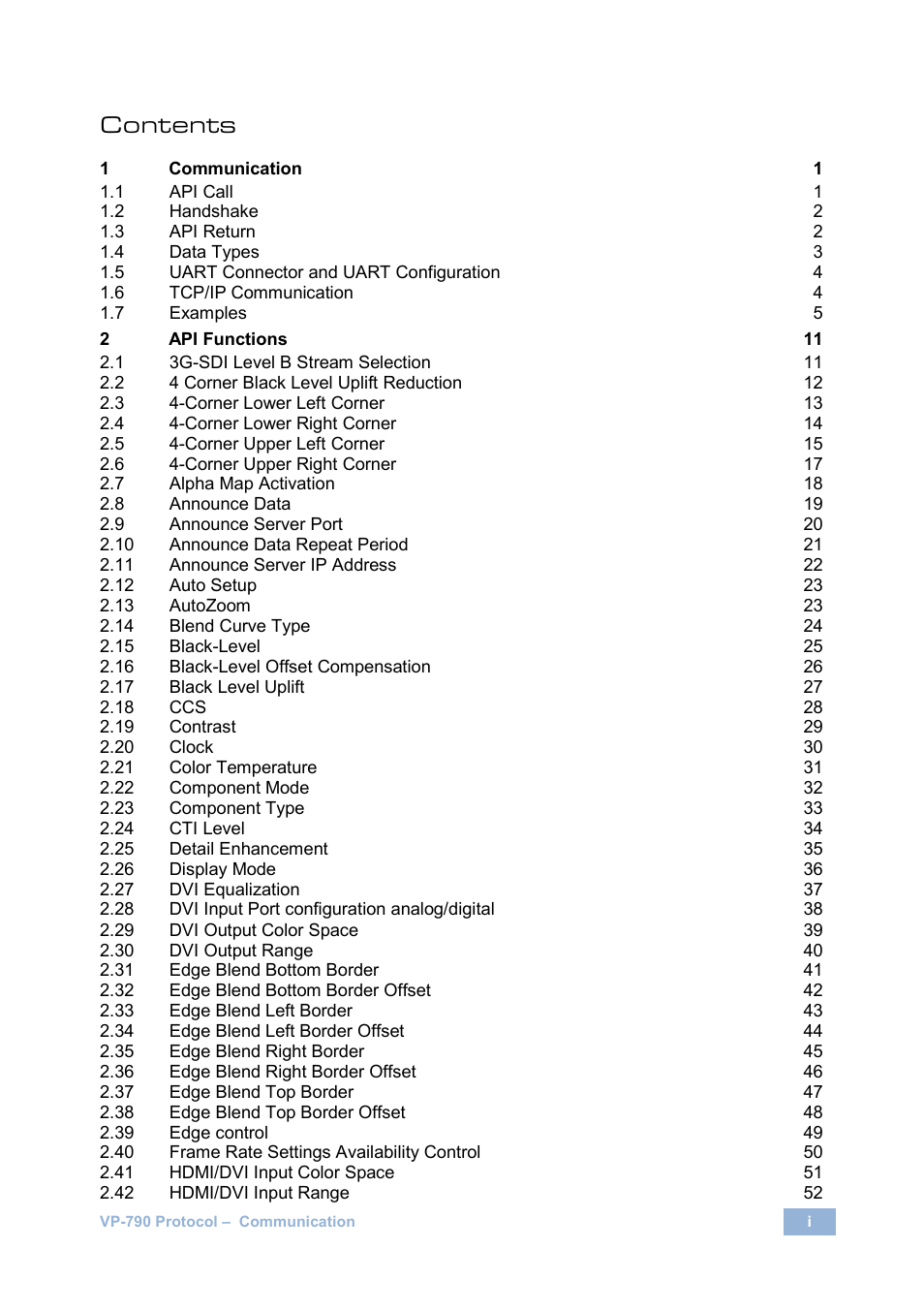 Kramer Electronics VP-790 User Manual | Page 2 / 126