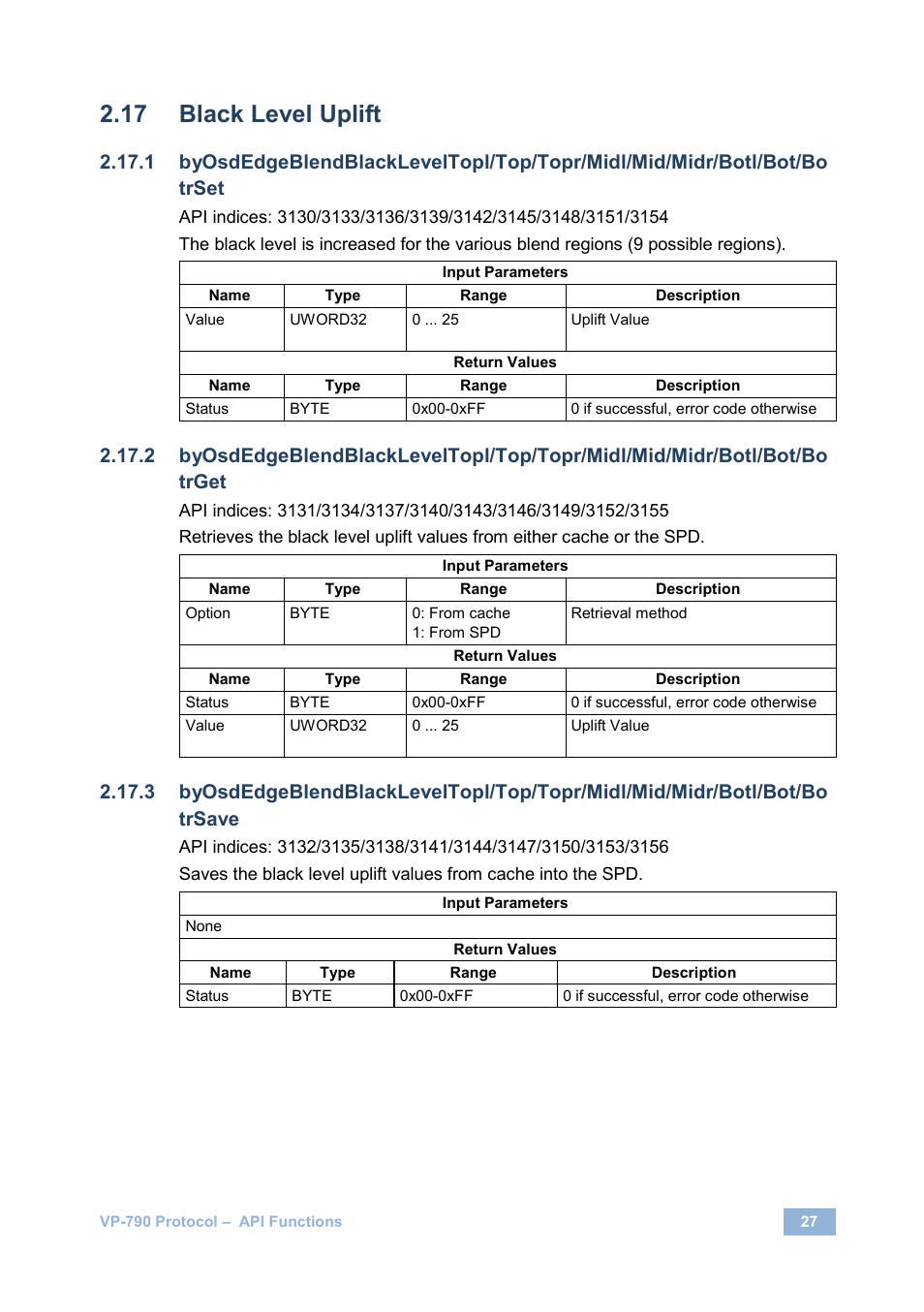 Black level uplift | Kramer Electronics VP-790 User Manual | Page 31 / 126